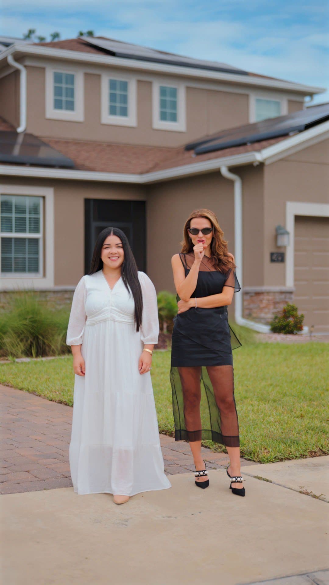 The front walk of 491 Brunswick Dr, a still from the video tour